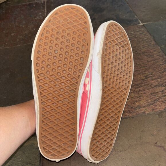 Vans Checkerboard Rose Pink White Women 11 Slip On Skateboarding Shoes Logo - Picture 10 of 10